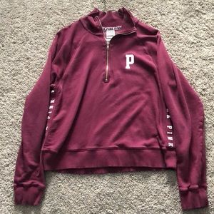 Maroon quarter zip
